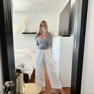 JLUXLABEL Gray long sleeve bodysuit. Size US Small. Fits size 0-4.